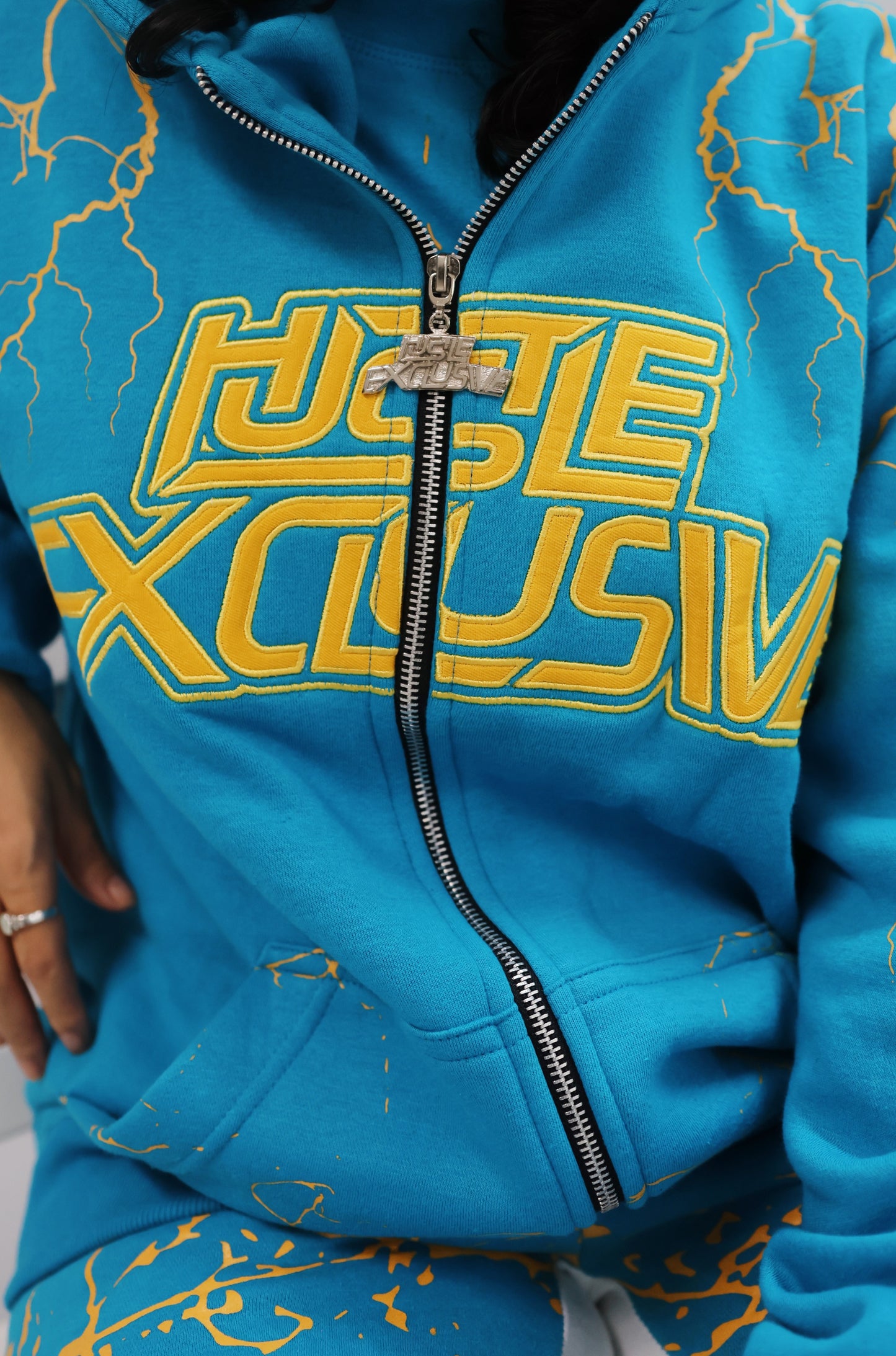 "Teal Blue & Yellow" Human Vein Set