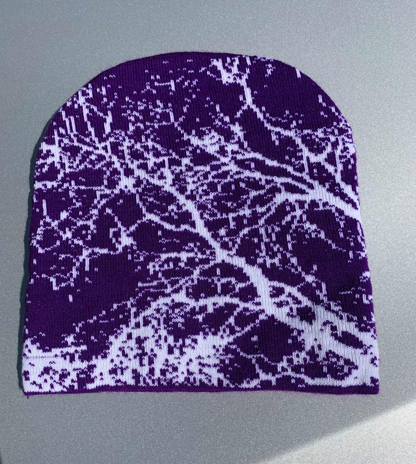 Hustle Exclusive Graphic "Purple & White" Beanie