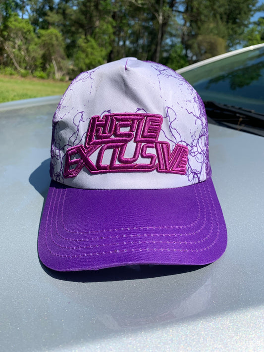 Hustle Exclusive Graphic "Purple & Gray" Trucker Hat