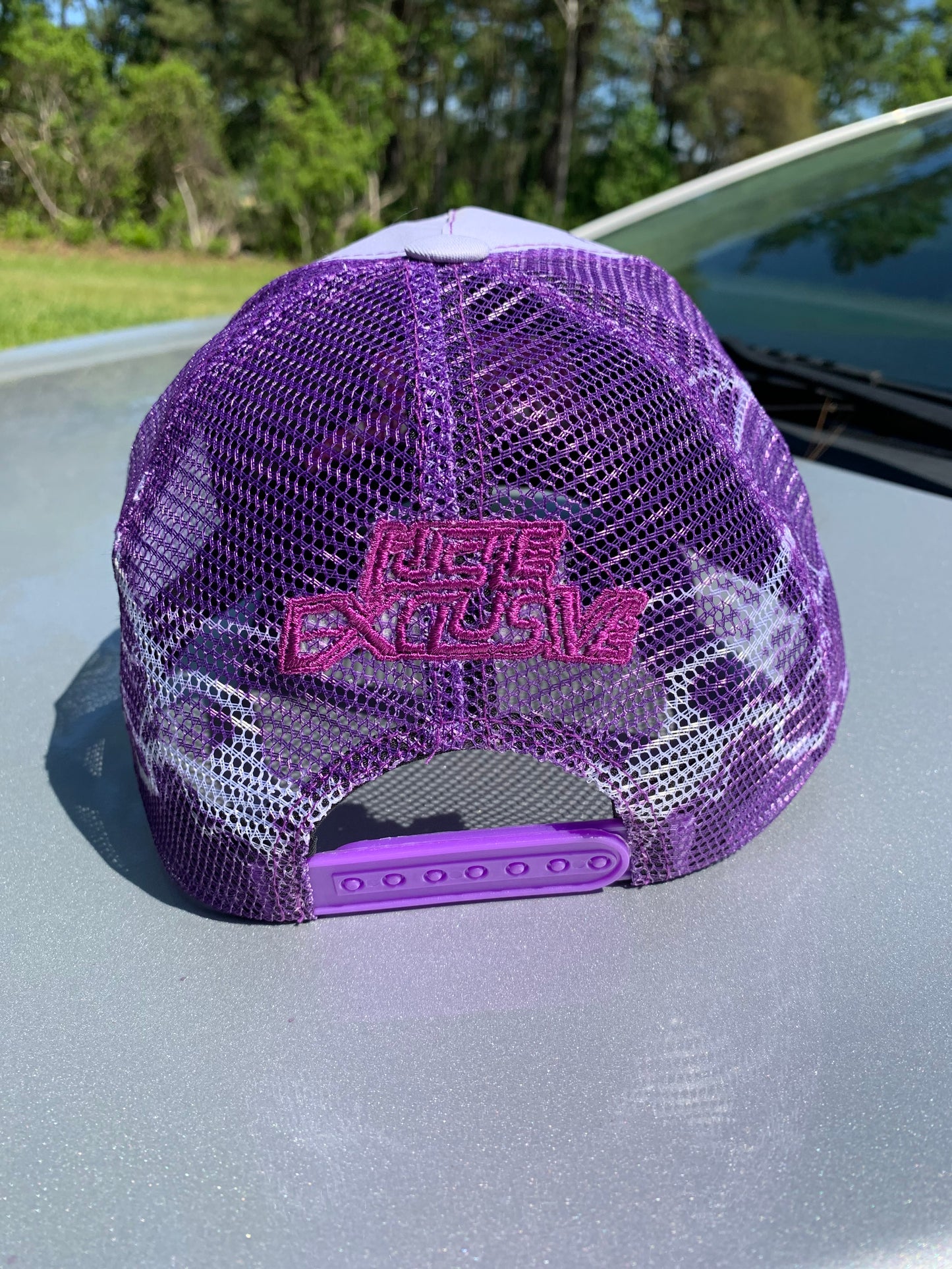 Hustle Exclusive Graphic "Purple & Gray" Trucker Hat